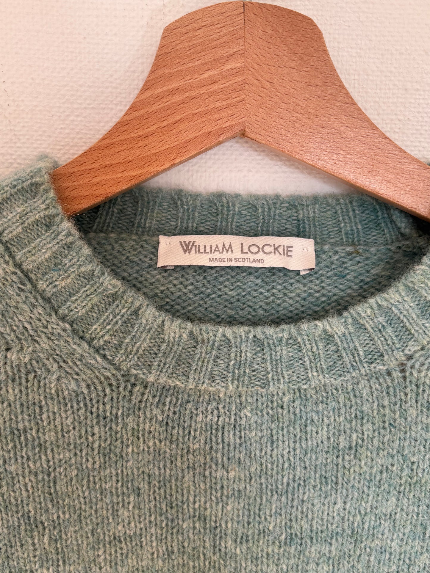 Pull en laine d’agneau William Lockie – Bleu – Taille XL