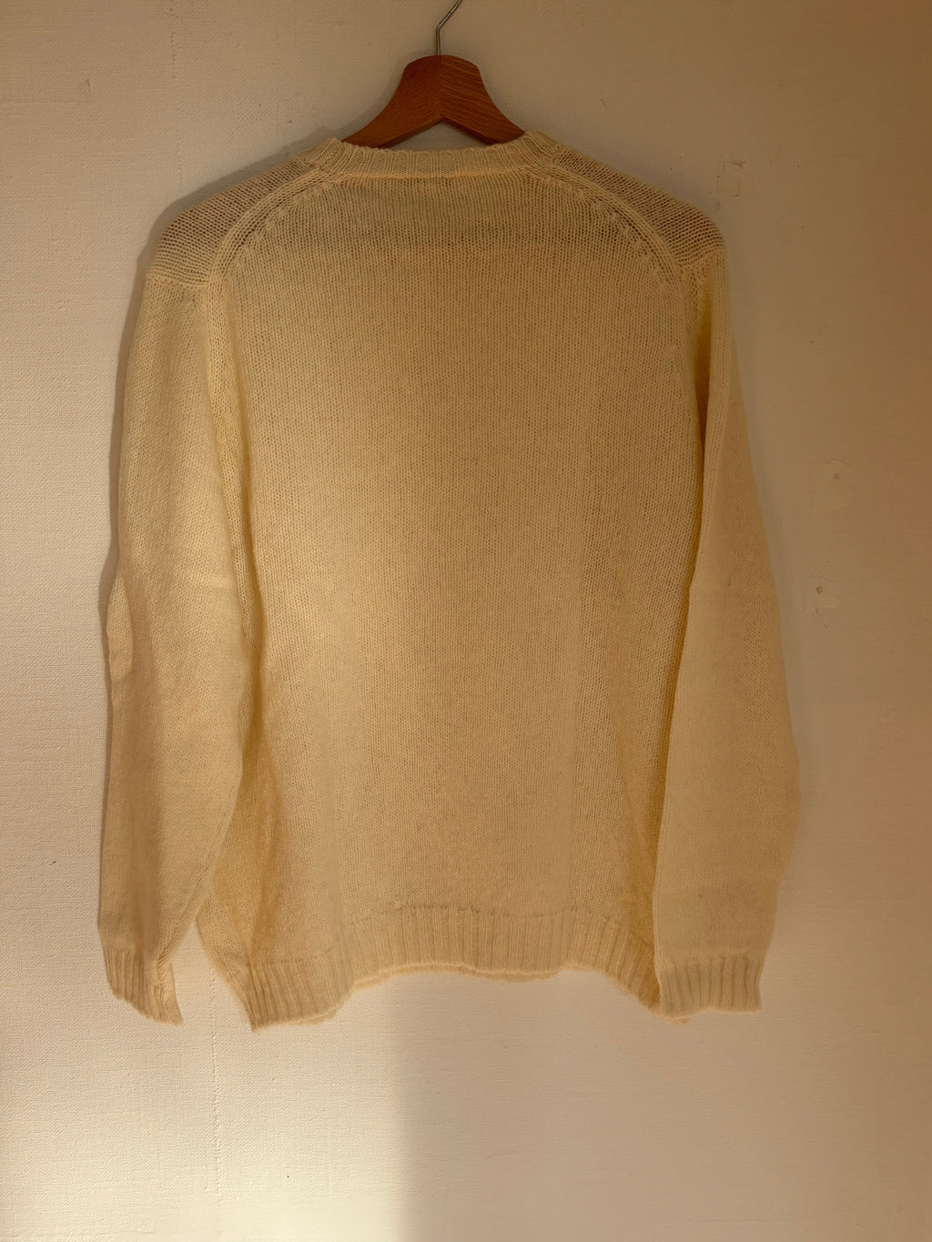 Pull en laine d’agneau William Lockie – Crème – Taille XL
