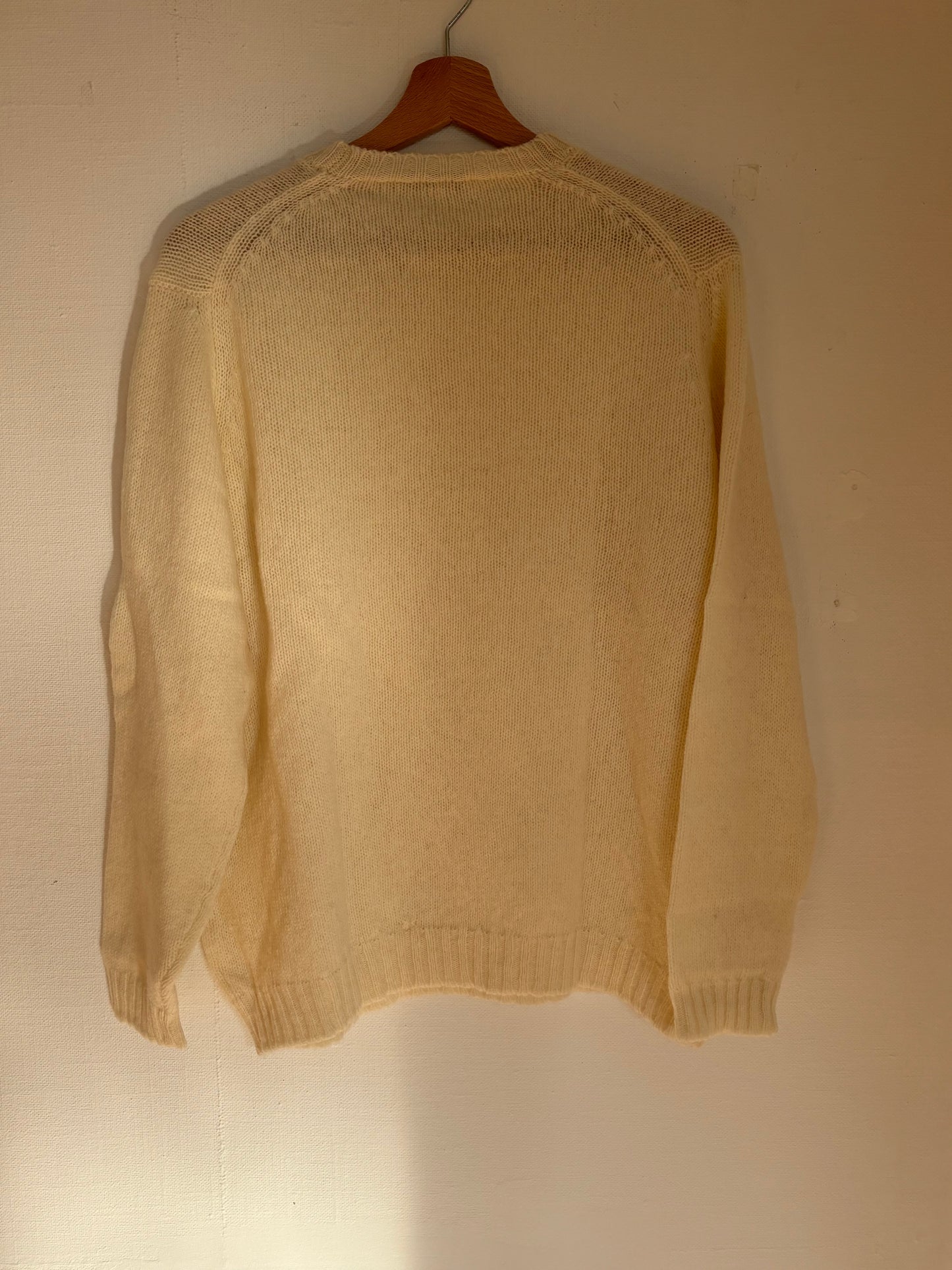 Pull en laine d’agneau William Lockie – Crème – Taille XL