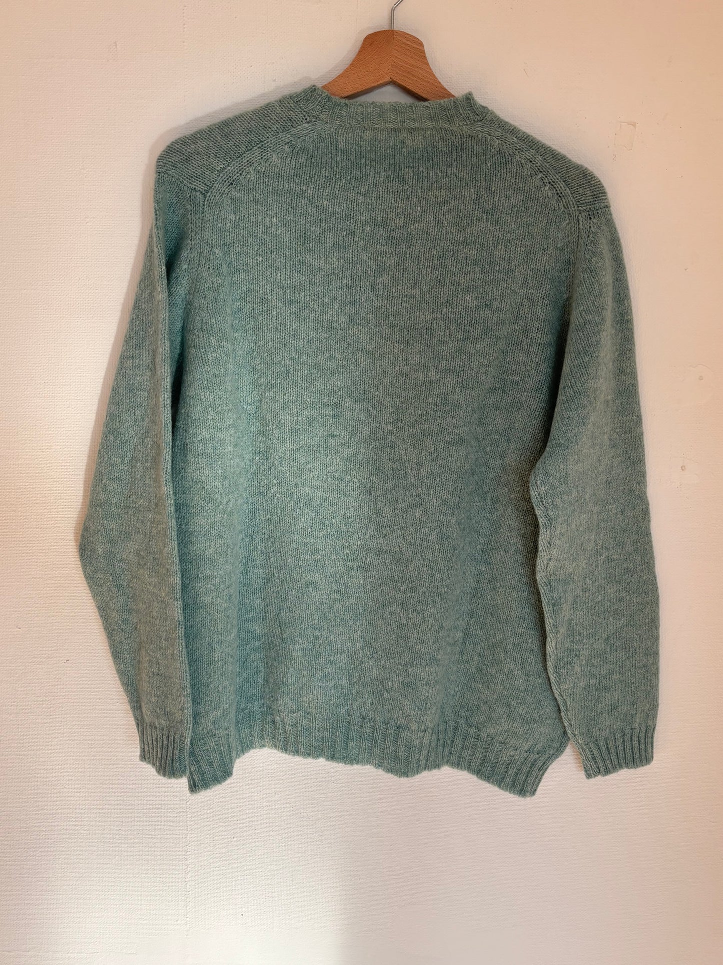 Pull en laine d’agneau William Lockie – Bleu – Taille XL