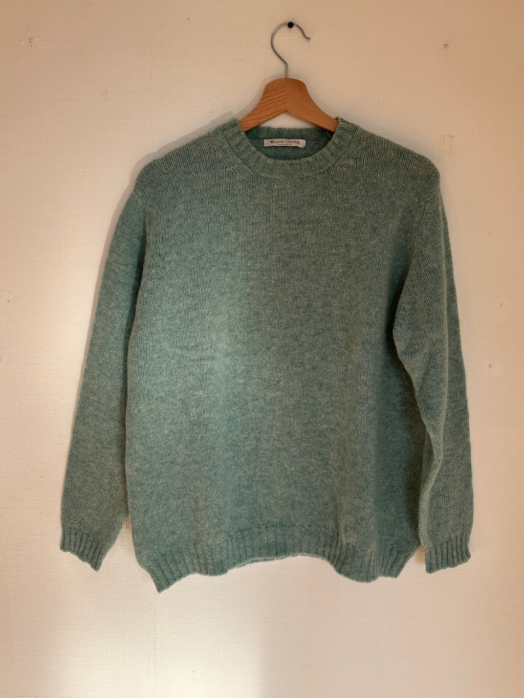 Pull en laine d’agneau William Lockie – Bleu – Taille XL