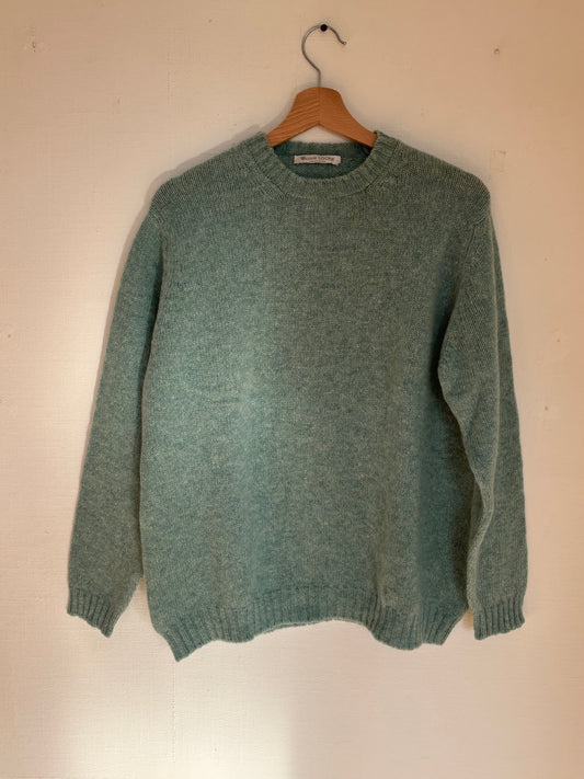 Pull en laine d’agneau William Lockie – Bleu – Taille XL