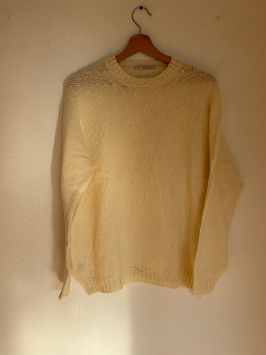 Pull en laine d’agneau William Lockie – Crème – Taille XL